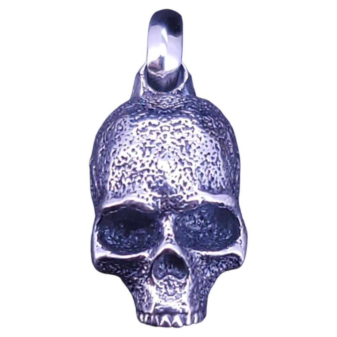 David Yurman Memento Mori Skull Pendant Necklace in Sterling Silver
