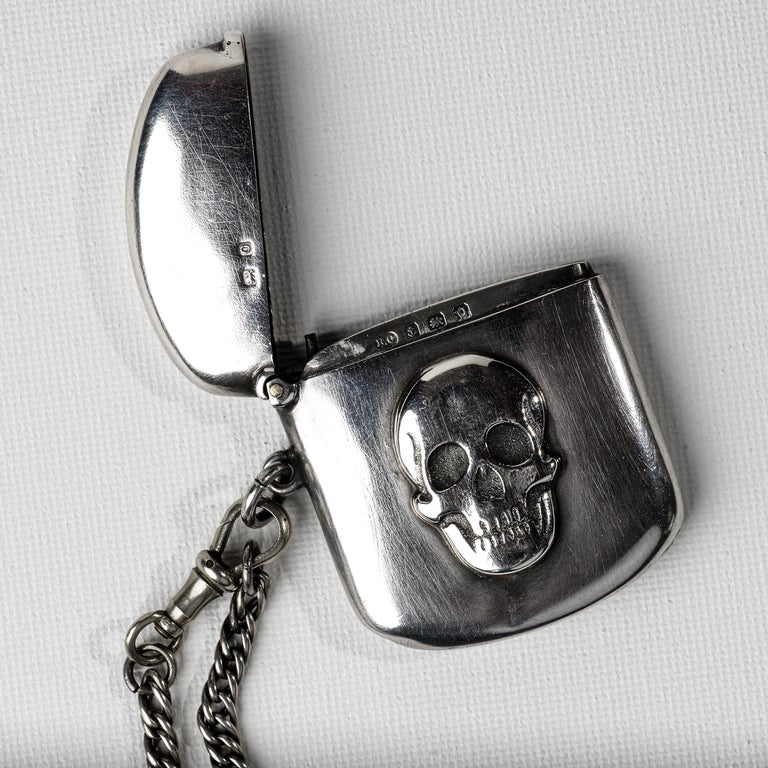Memento Mori Vesta Case on Chain, 1913 at 1stDibs