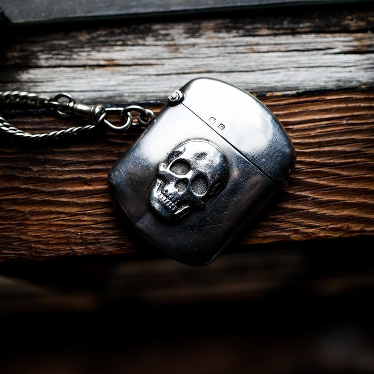 Memento Mori Vesta Case on Chain, 1913 at 1stDibs