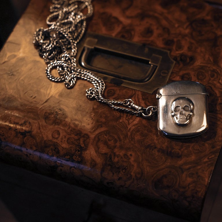 Memento Mori Vesta Case on Chain, 1913 at 1stDibs