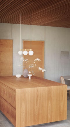 'Memoir 120' Brass Chandelier by GamFratesi for Lyfa, 3 Pendants