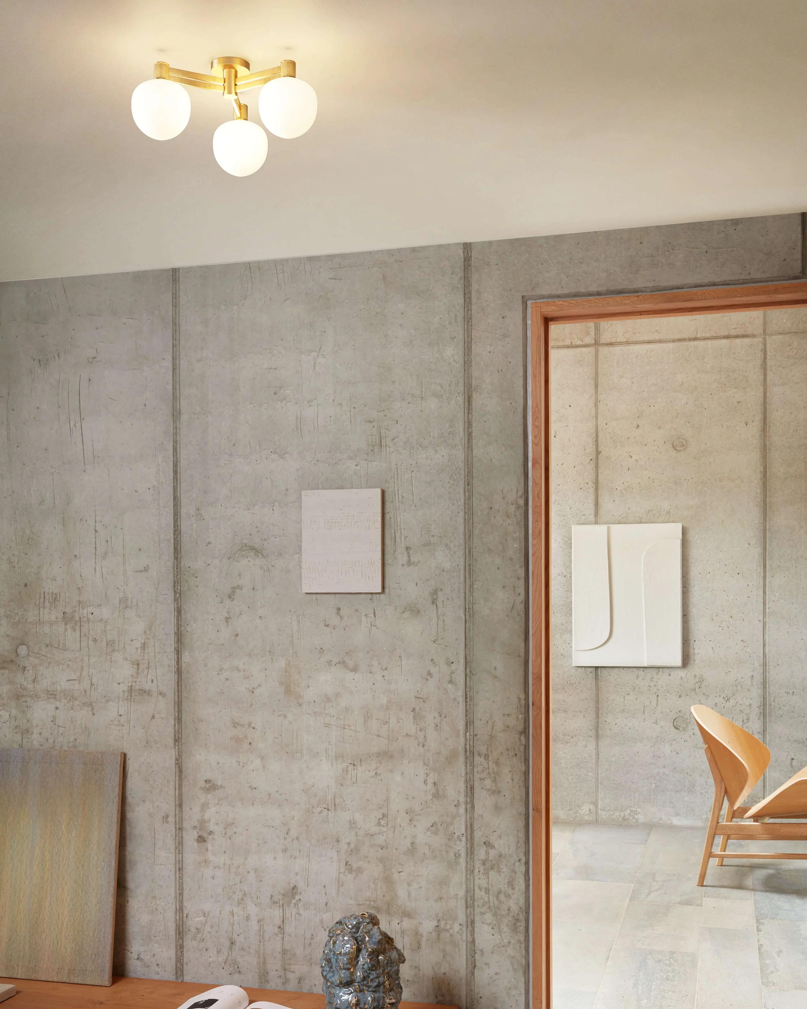 'Memoir 120 III' Brass Ceiling Lamp by GamFratesi for Lyfa Escandinavo moderno en venta