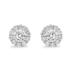 Orecchini con diamanti della collezione Memoire Blossom 1,52ctw in oro bianco 18 carati