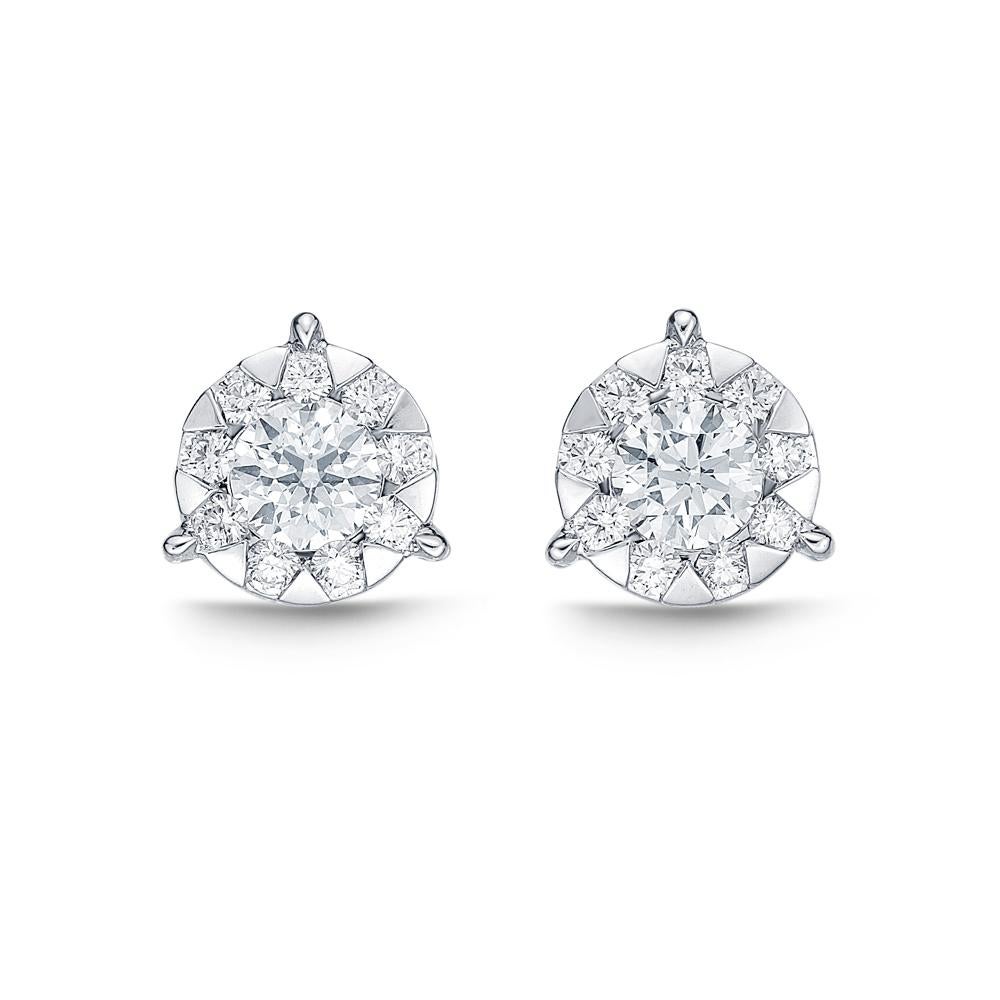 Boucles d'oreilles en or blanc 18 carats Collection Bouquet de diamants (0,95 ctw)

Informations supplémentaires :
20 diamants ronds taille brillant = 0,95  ctw 