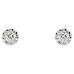 Pendientes de diamantes Memoire Bouquet Collection 0,50 ctw Oro blanco 18k