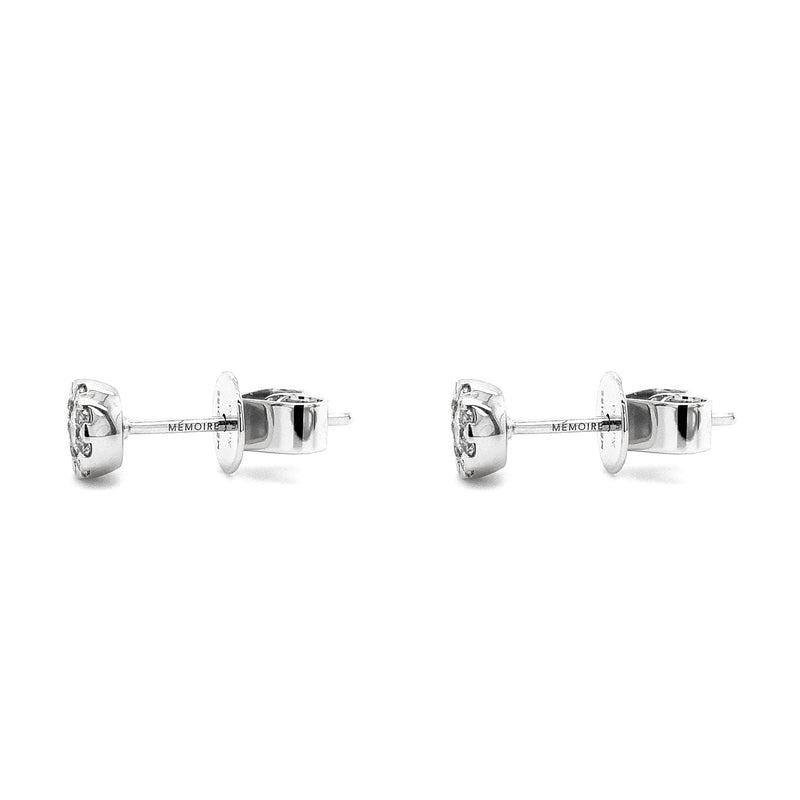 Women's Memoire Bouquet Collection Every Day Diamond Studs in 18Kt White Gold For Sale