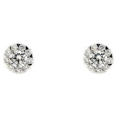 Memoire Bouquet Collection Every Day Diamond Studs in 18Kt White Gold