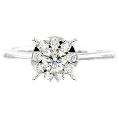 Memoire Bouquets Collection Engagement Diamond Ring 0.65 ctw  Looks Like a 2 cts