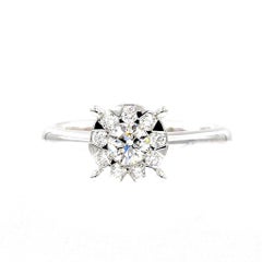 Anello con diamante di fidanzamento Memoire Bouquets Collection 0,87ctw Sembra un'auto a tre ruote