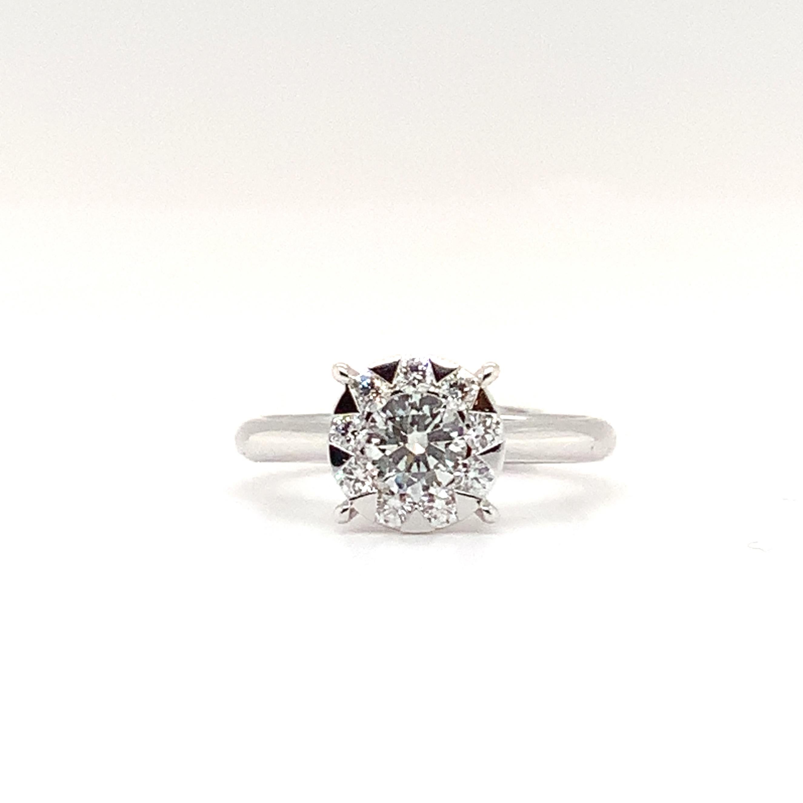 Memoire Bouquets Kollektion Verlobungsring mit Diamant 0,87 Gesamtkaratgewicht  Looks wie ein 3er-Auto Damen im Angebot