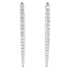 Memoire Collection Imperial Hoop Diamond 2.46cts, Earring Set in 18k