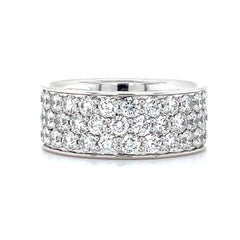 Memoire Collection Pavé Silk Half Round Diamond Band 2.27ctw Set in Platinum
