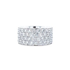 Memoire Collection Pavé Silk Half Round Diamond Band 2.99ctw Set in Platinum