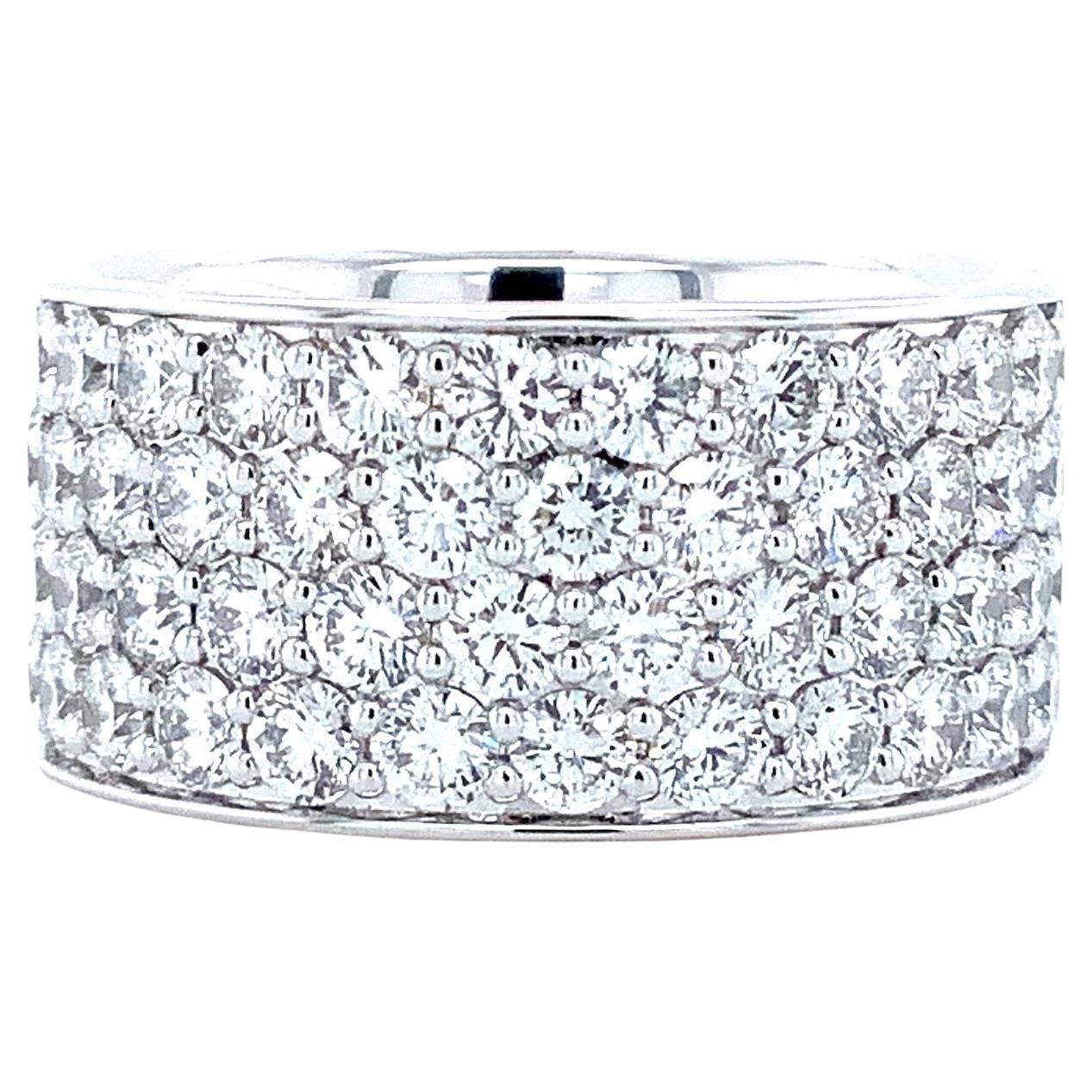 Memoire Collection Pavé Silk Half Round Diamond Band 2.99ctw Set in Platinum