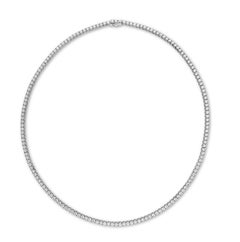 Memoire Collection Uniform 4 Prong Line 7.98 Cts Diamond Necklace Set in 18k