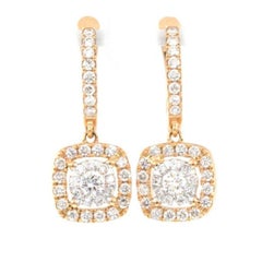 Memoire Diamant Bouquet Kollektion Tropfenohrring aus 18 Karat Roségold mit Blumenstrauß