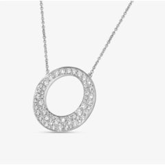 Memoire Eternal Star Modeschmuck-Anhänger-Halskette aus 18-karätigem Weißgold, 1,00 Karat