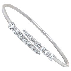 Collection d'identité Memoire Flexi Diamant 1,95 carat BraceletOr blanc 18K
