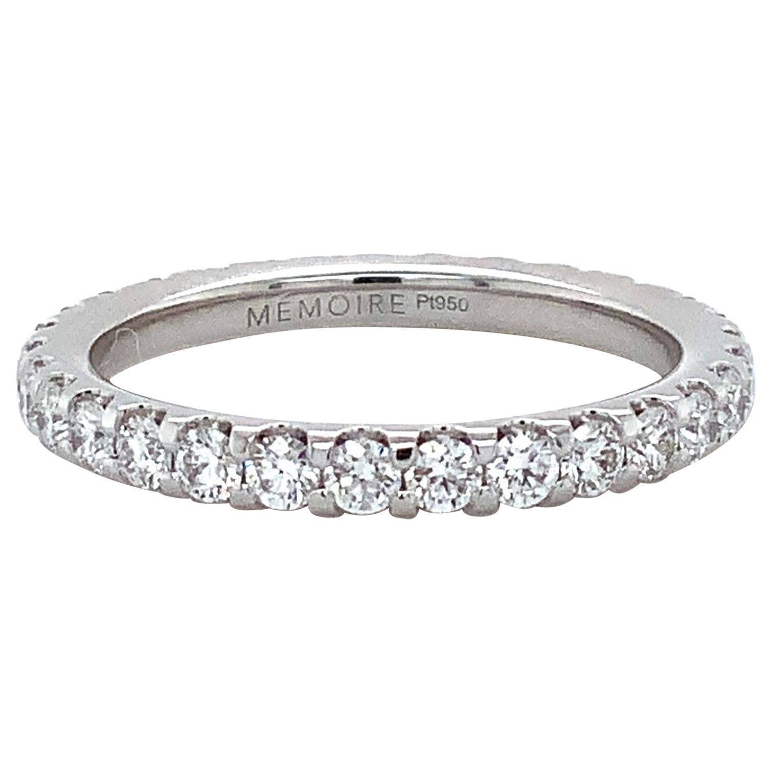 Memoire Odessa Collection - Fedina di diamanti da 1,04 carati con castone in platino in vendita