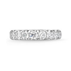 Memoire Odessa Diamond Platinum Band 9 Brilliant Round 1.53ctw