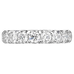 Bracelet Memoire Odessa en platine 9 brillants ronds 1,53 carat
