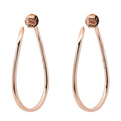 Memoire Pave Set Diamant innen heraus Twist Hoop Ohrringe 18K Rose Gold 2.00Ctw