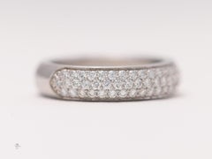Memoire Platinum Diamond Pave Wedding Band 1ctw Round Brilliant