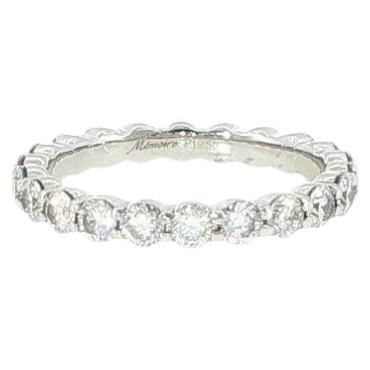 Memoire Platinum Shared Prong Diamond Eternity Band