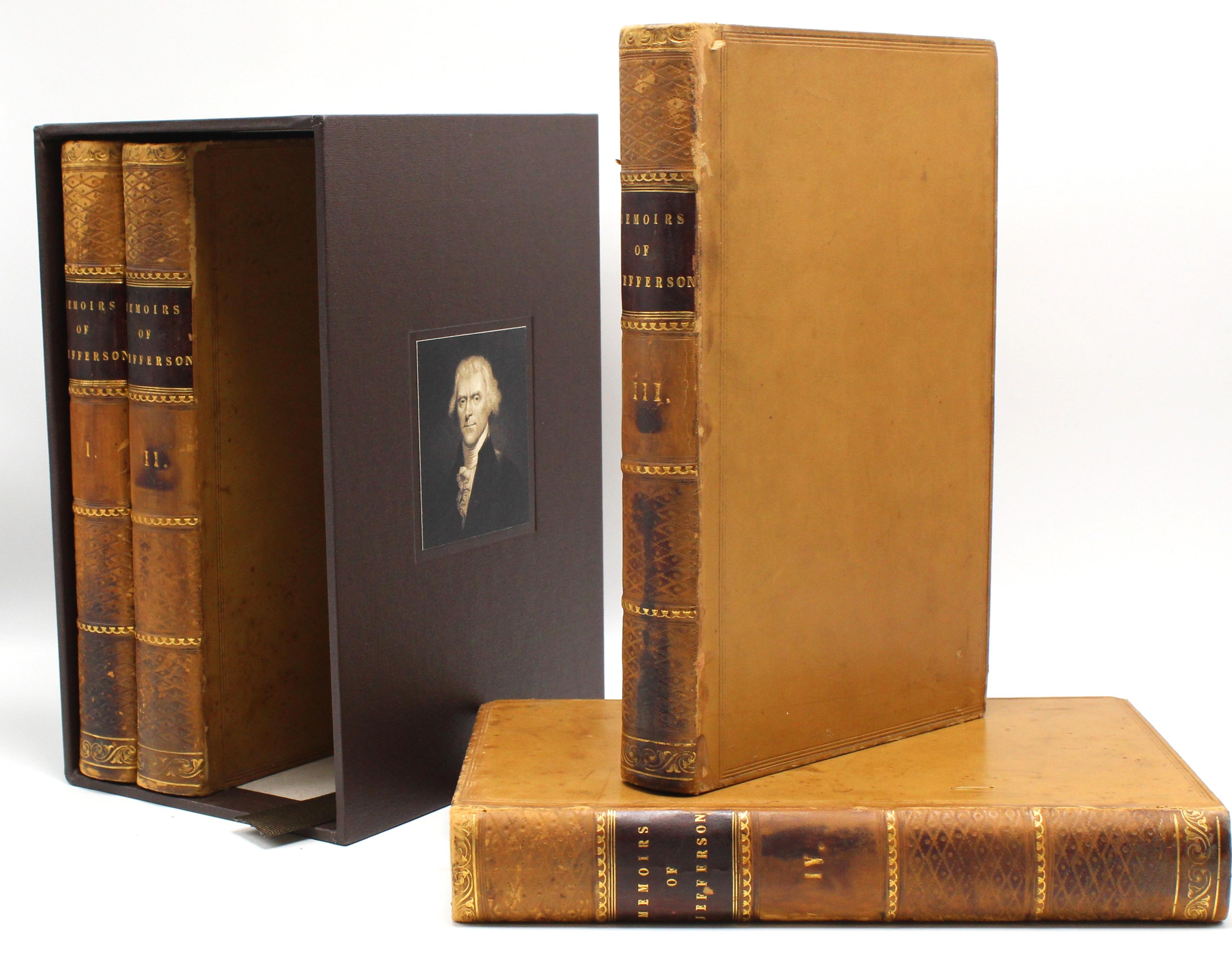 Paper Thomas Jefferson's Memoirs, First Edition, 4 Vols., 1829
