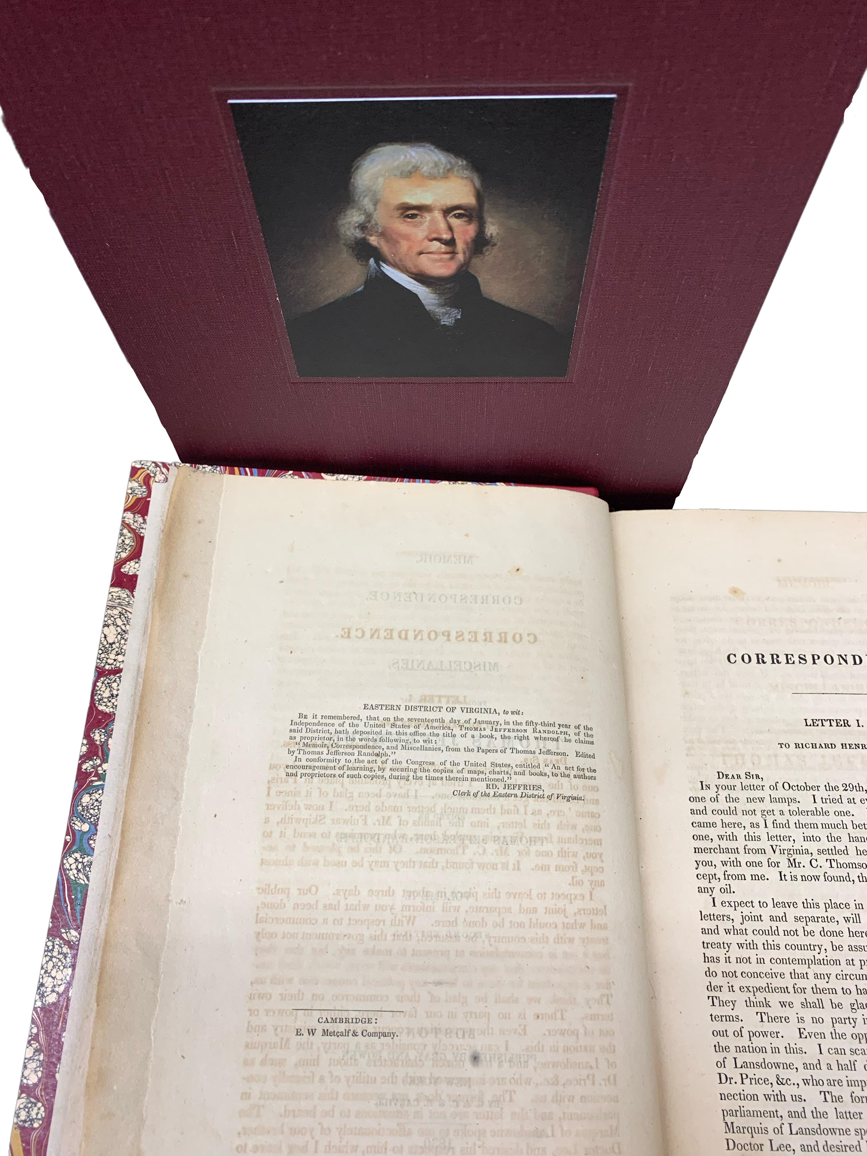 American Memoirs, Correspondence, and Private Papers of Thomas Jefferson, 4 Vols., 1830