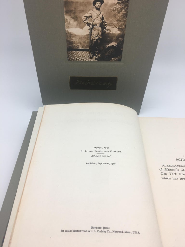 "Memoirs of Colonel John S. Mosby, " First Edition, 1917 at 1stDibs