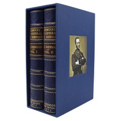 Antique Memoirs of General William T. Sherman, First Edition, Two-Volume Set, 1875
