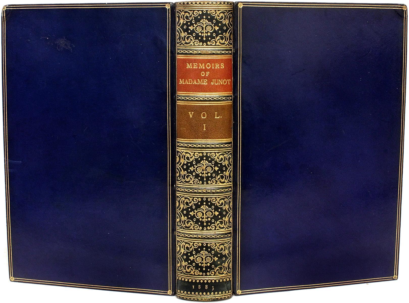 British Memoirs of Madame Junot Duchesse D'Abrantes, 3 Vols. 1883, Leather Bound For Sale
