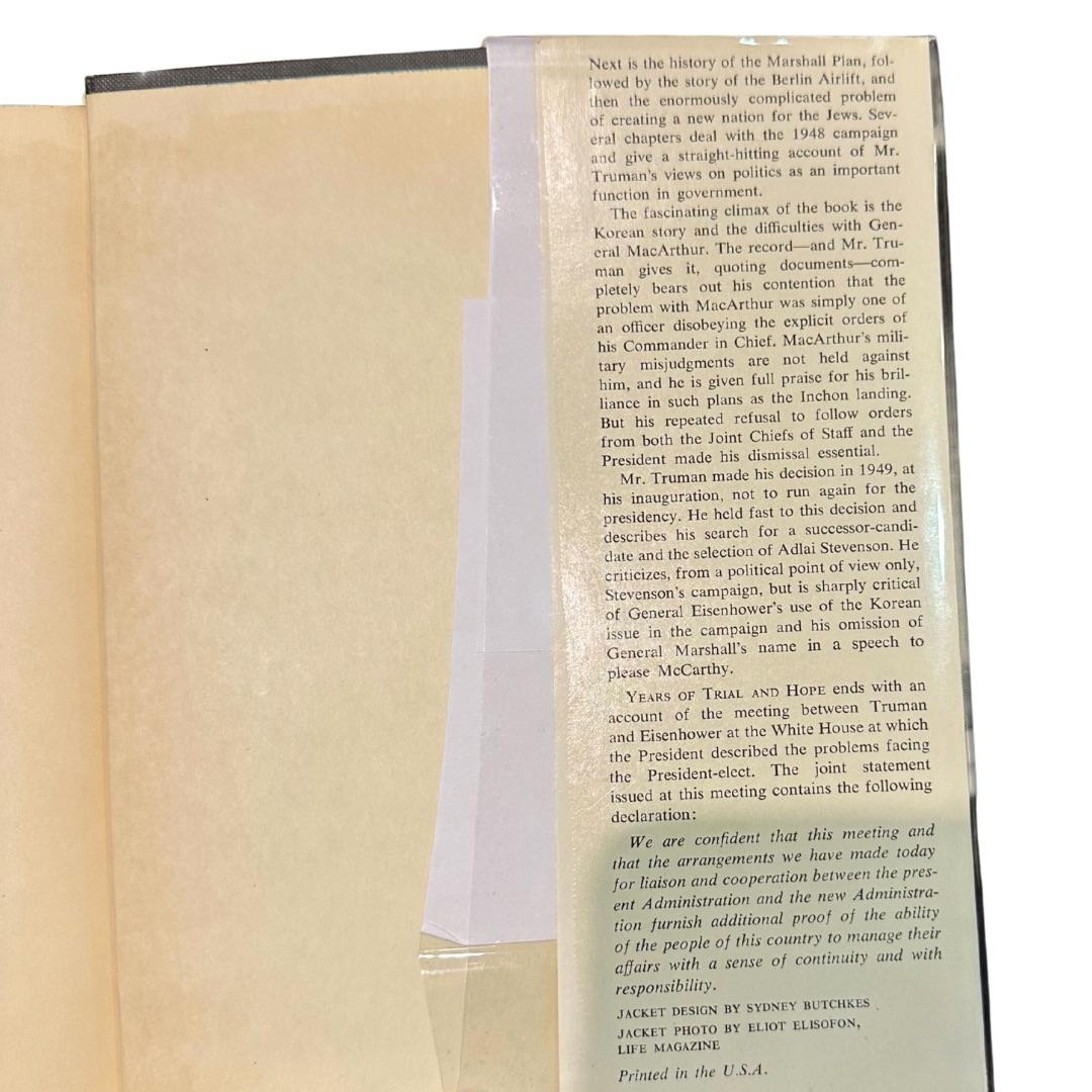 Memoirs Year of Decisions and Years of Trial and Hope (Année de décisions et d'années de trial et d'espoir), signé et inscrit en vente 3