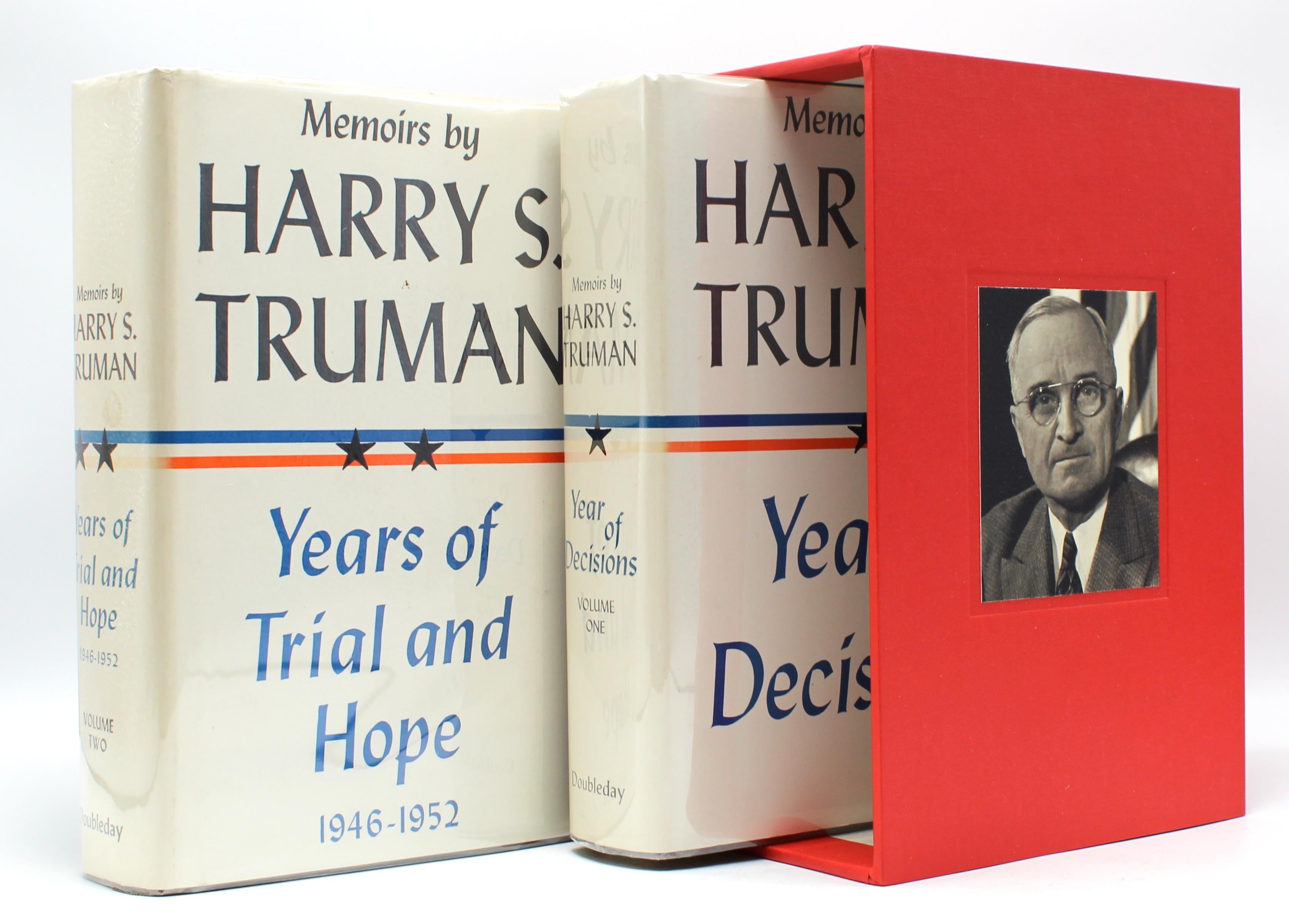 Memoirs Year of Decisions and Years of Trial and Hope, Signed and Inscribed For Sale 1