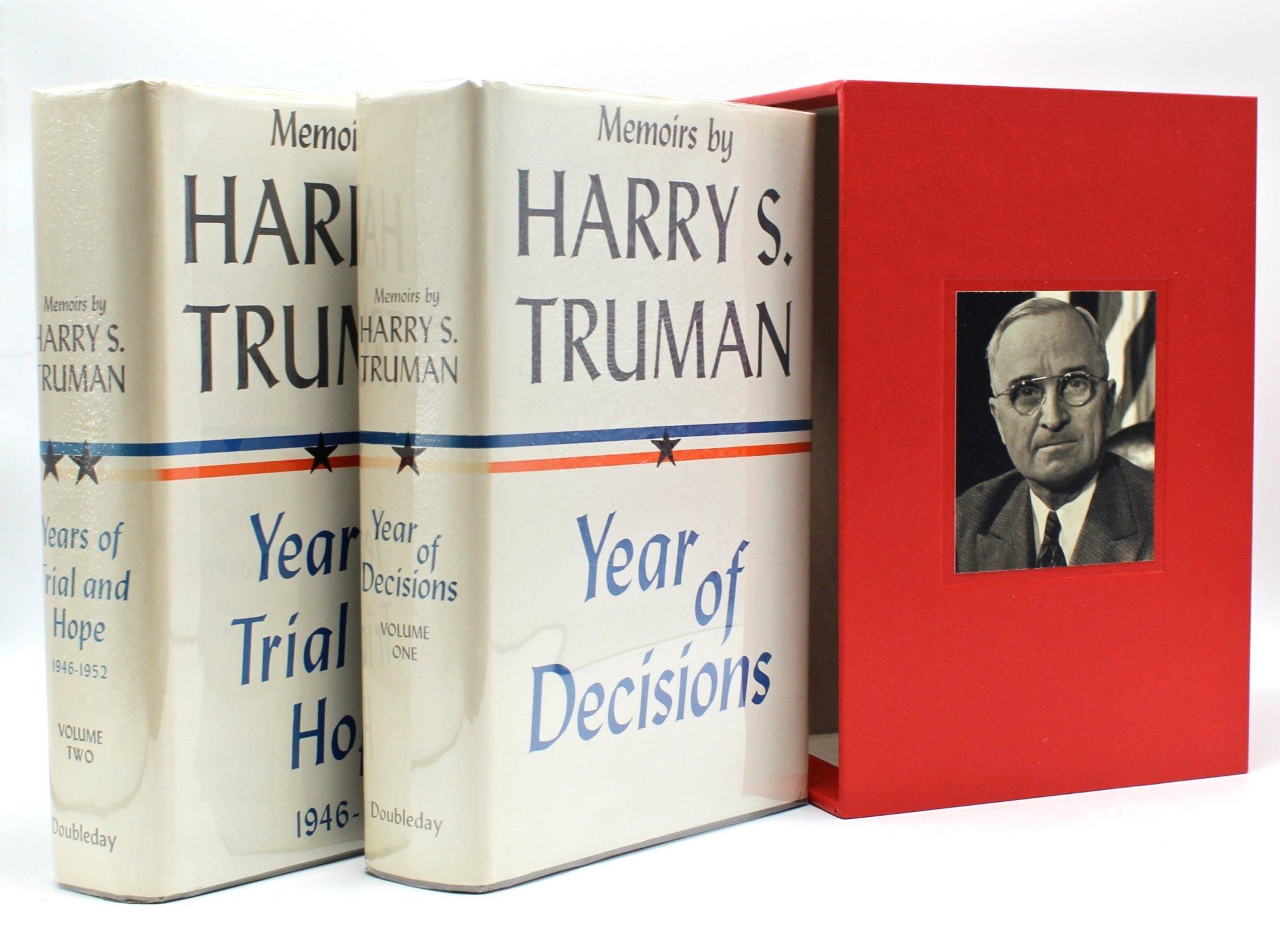 Memoirs Year of Decisions and Years of Trial and Hope (Année de décisions et d'années de trial et d'espoir), signé et inscrit en vente 1