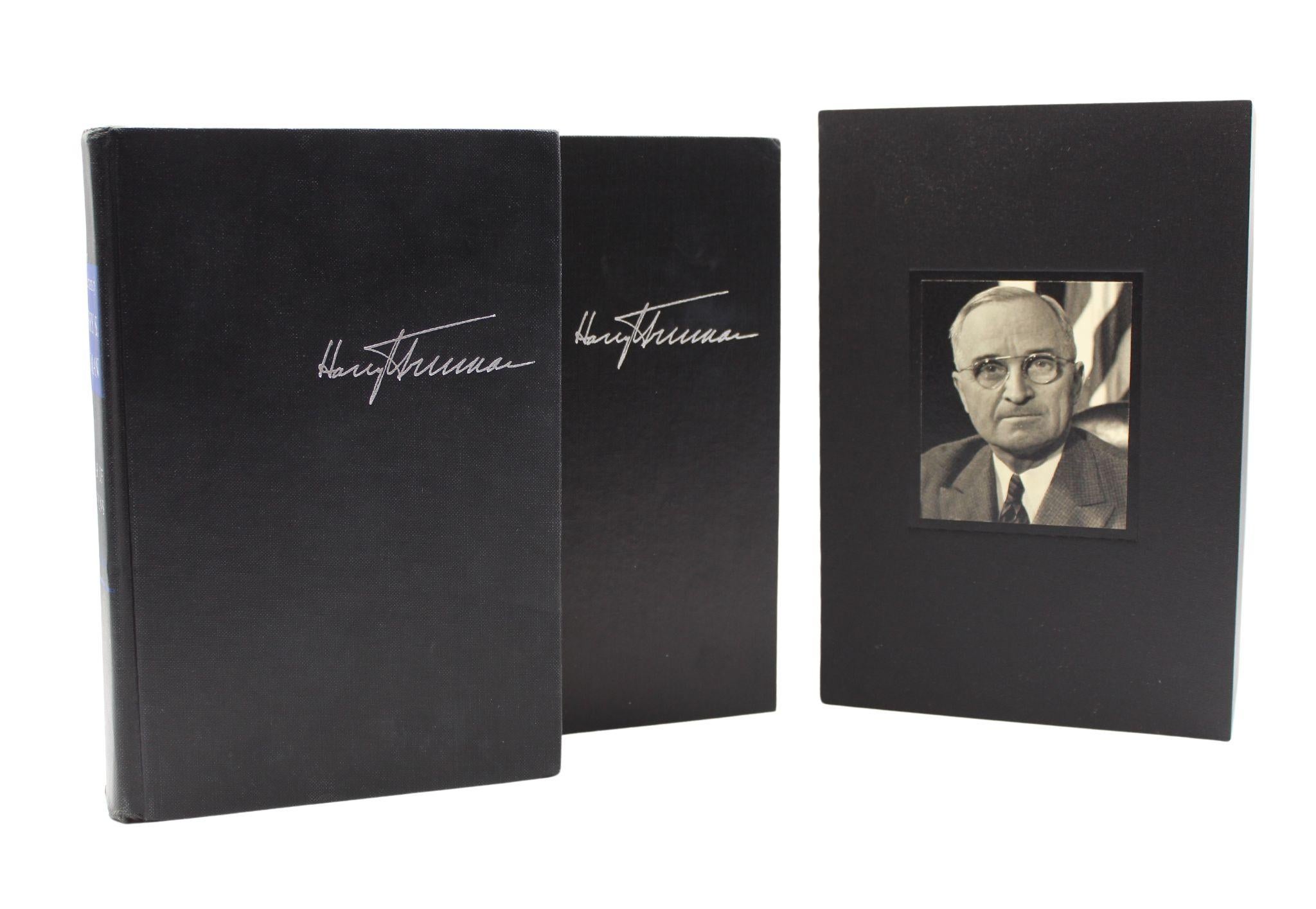 Truman, Harry. Memoirs by Harry S. Truman: Year of Decisions [and] Years of Trial and Hope. New York: Doubleday & Company, 1955-1956. Special Kansas City Limited Edition. Two Volumes. Signed and dated by Truman. In publisher's original silver