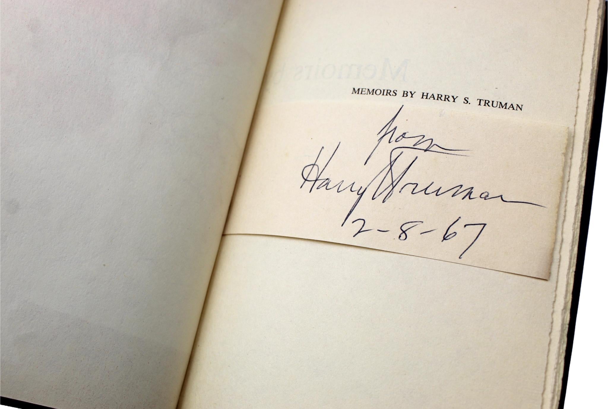Mid-Century Modern Memoirs: Year of Decisions and Years of Trial and Hope, Signed by Harry Truman For Sale