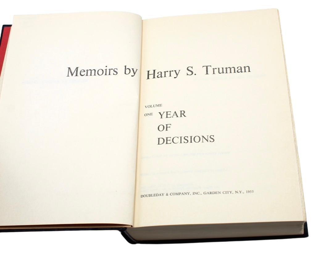 American Memoirs: Year of Decisions and Years of Trial and Hope, Signed by Harry Truman For Sale