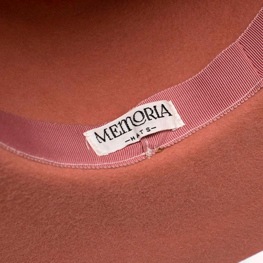 Memoria Hats Rabbit Fur Pink Wide Brimmed Hat S 2