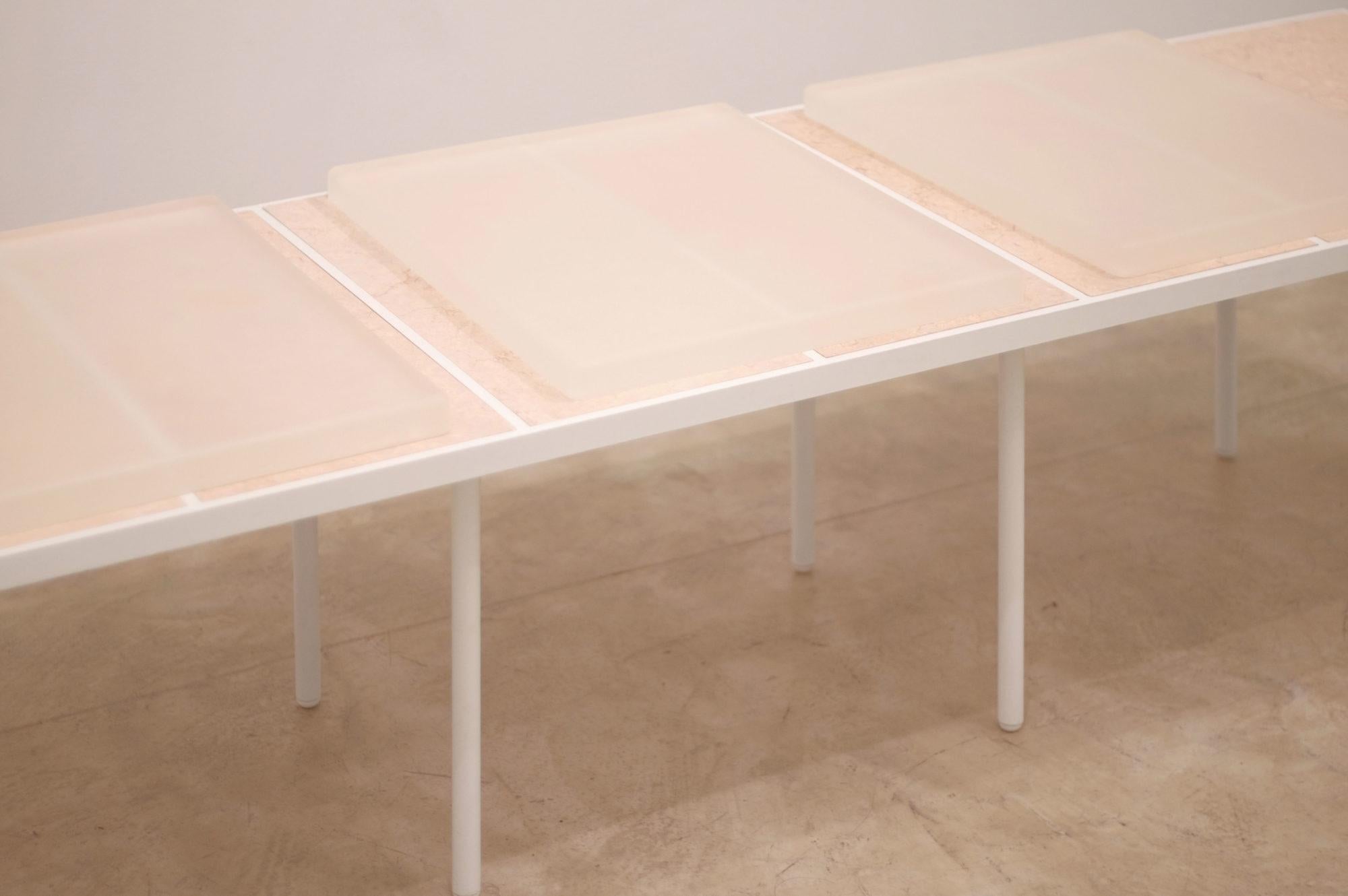 Objects of common interest is formed by Eleni Petaloti and Leonidas Trampoukis with the focus in creating still life installations and experiential environments and objects, demonstrating a fixation with materiality, concept and tangible spatial