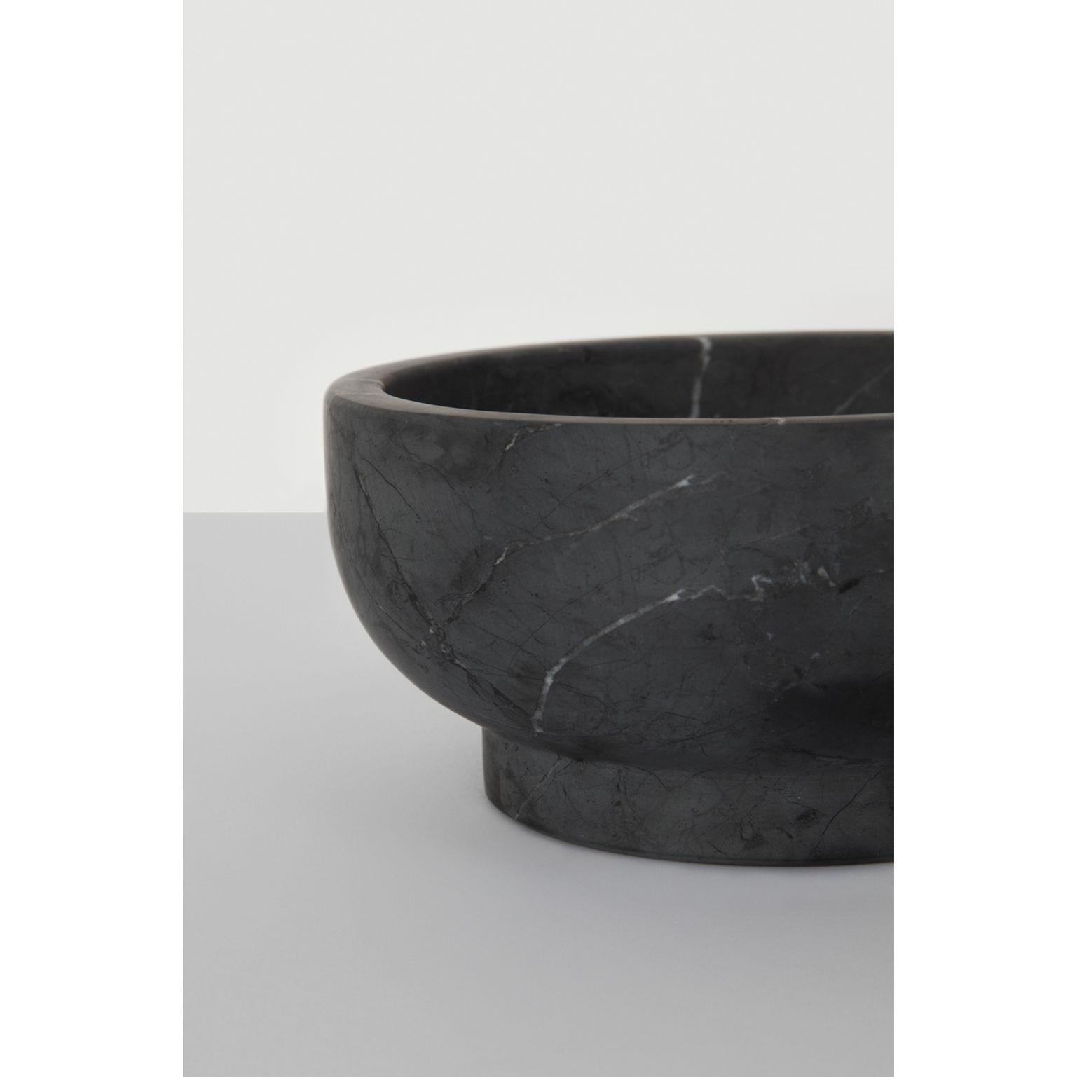 Contemporary Memory Bowl, Black by Cristoforo Trapani For Sale