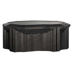 Memory Distortion - Coffee Table, Zeng Peng, Matt Dark Brown Marble Coffee Table