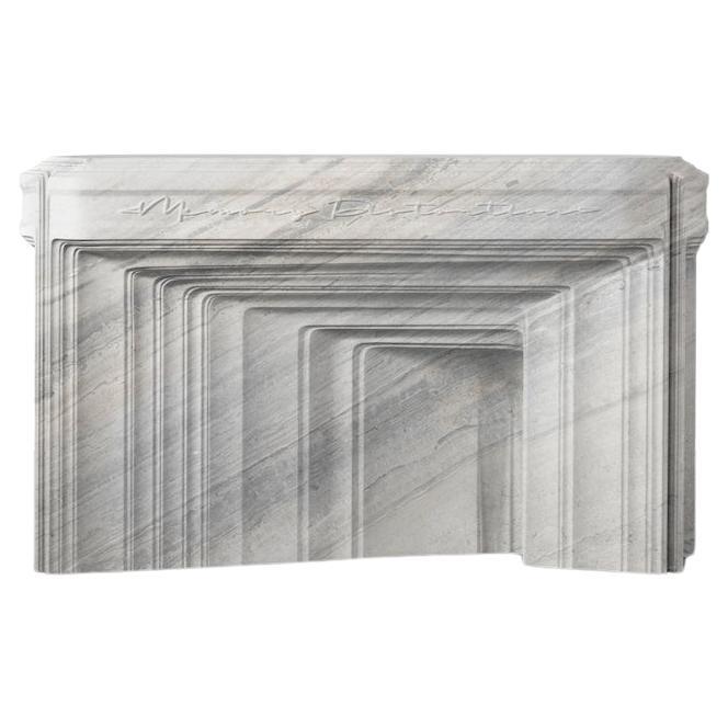 'Memory Distortion, Console Table', by Zeng Peng, Matt Grey Marble For Sale