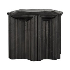 Memory Distortion - Tavolino, Zeng Peng, Tavolino in marmo marrone scuro opaco
