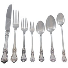 Vintage Memory Lane by Lunt Sterling Silver Flatware Set for 12 Dinner Service 84 Pieces