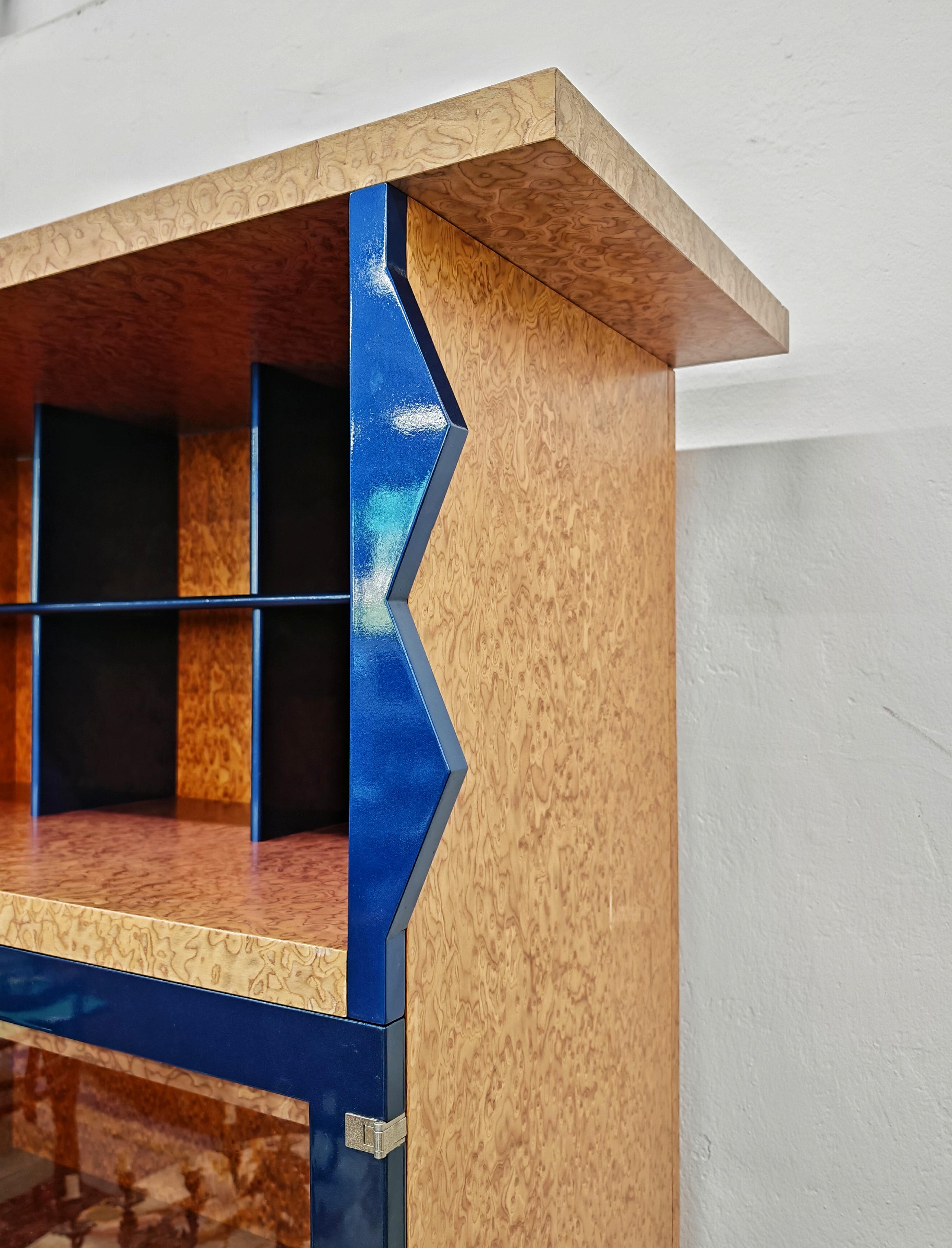 Glass Memphis Cabinet or a Bookcase designed by Ettore Sottsass and Marco Zanini, 1986 For Sale