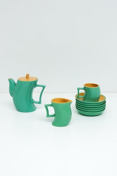 Memphis Ceramic Italian Coffee Set by Massimo Iosa Ghini for Naj Oleari, 1985