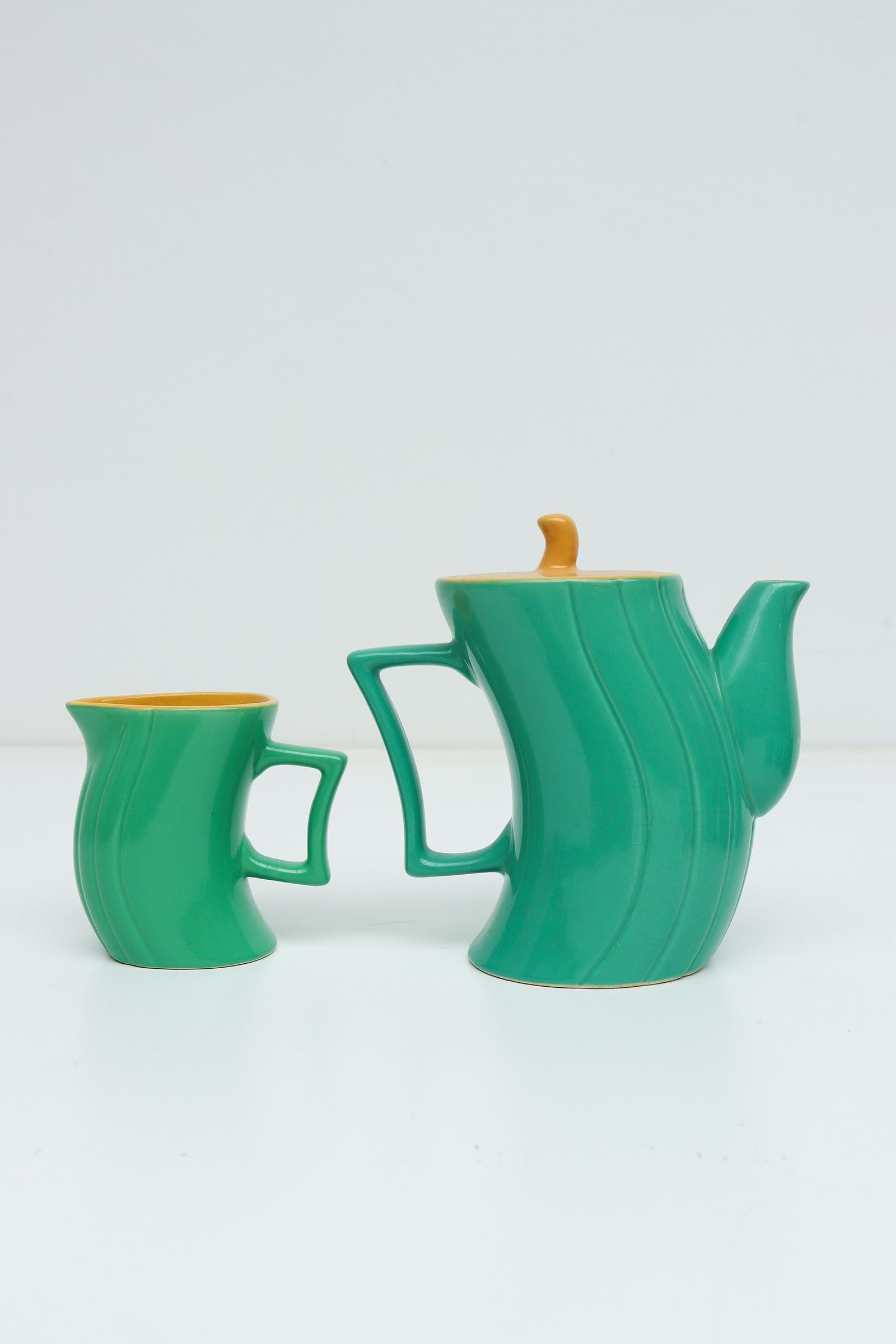 Memphis Ceramic Italian Coffee Set by Massimo Iosa Ghini for Naj Oleari, 1985 1