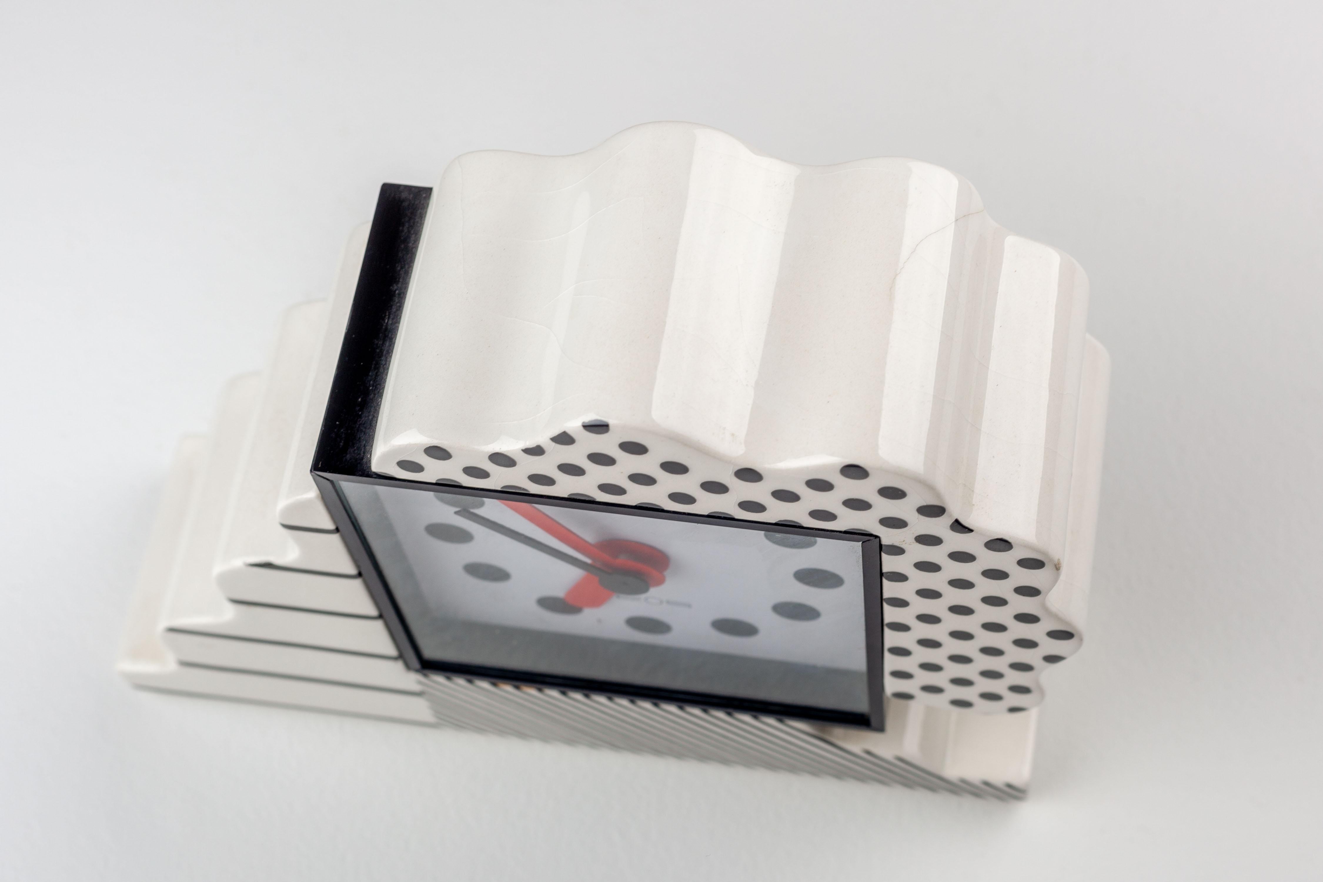 Memphis Clock by Nathalie du Pasquier and George Sowden for Neos Lorenz Italy 6